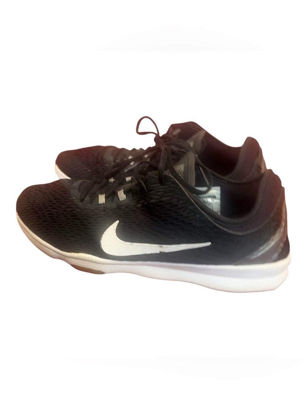 Nike Black and White Running Sneakers with White Swoosh
